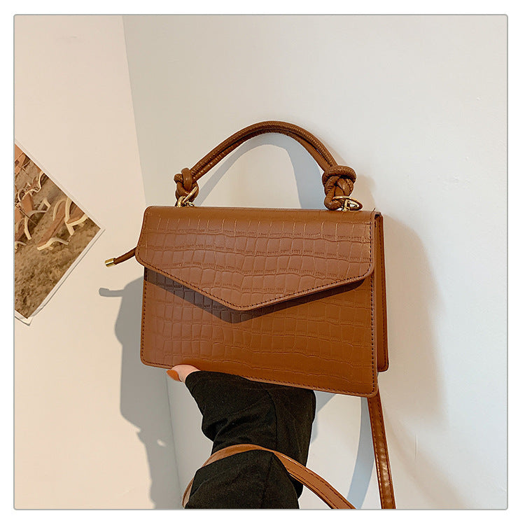 Solid Color Casual Retro Crossbody Portable Shoulder Bag