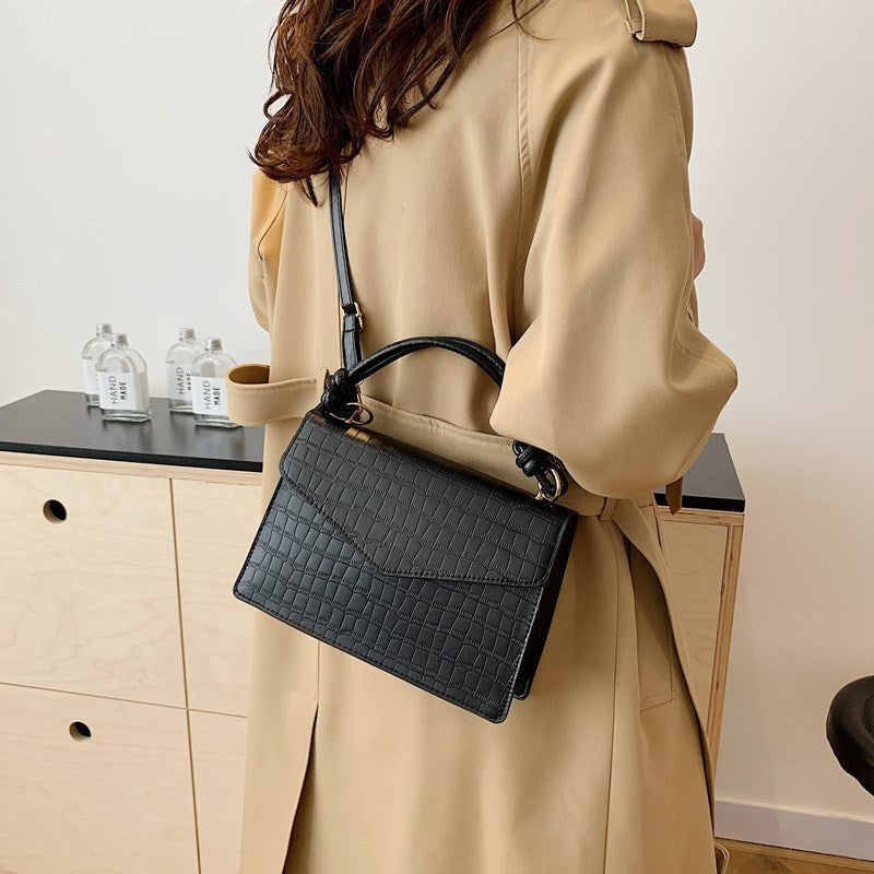 Solid Color Casual Retro Crossbody Portable Shoulder Bag