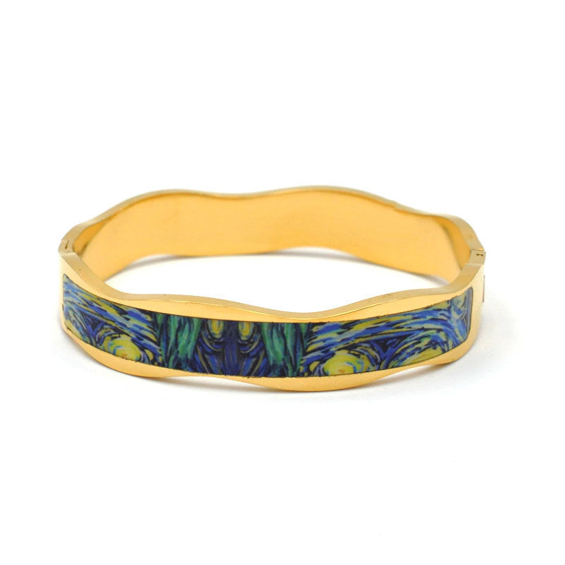 Stainless Steel And Enamel Bracelet