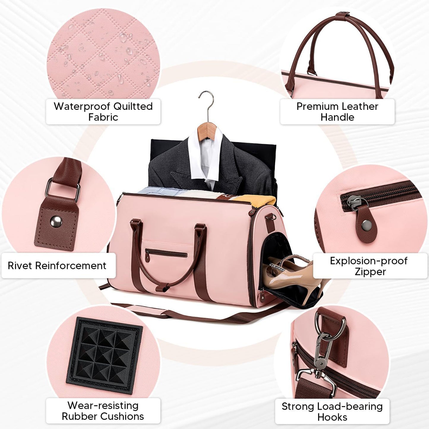 Travel Carrying Clothing Luggage Bag Convertible Garment Bag