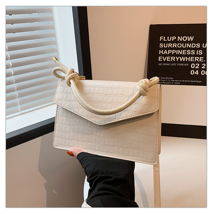 Solid Color Casual Retro Crossbody Portable Shoulder Bag