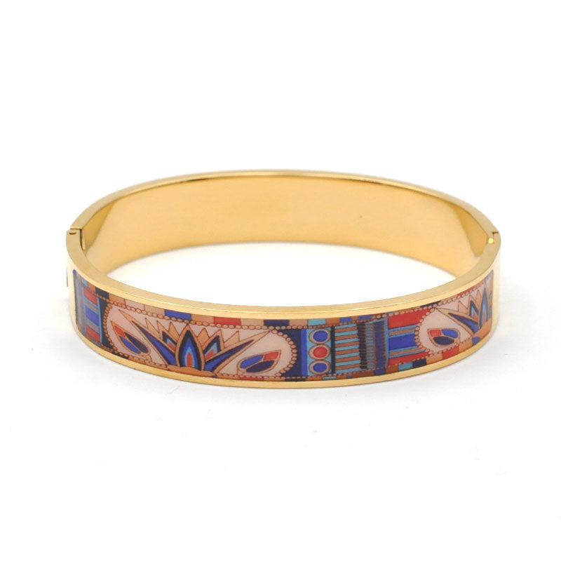 Stainless Steel And Enamel Bracelet