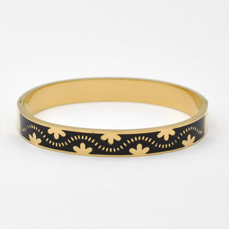 Stainless Steel And Enamel Bracelet