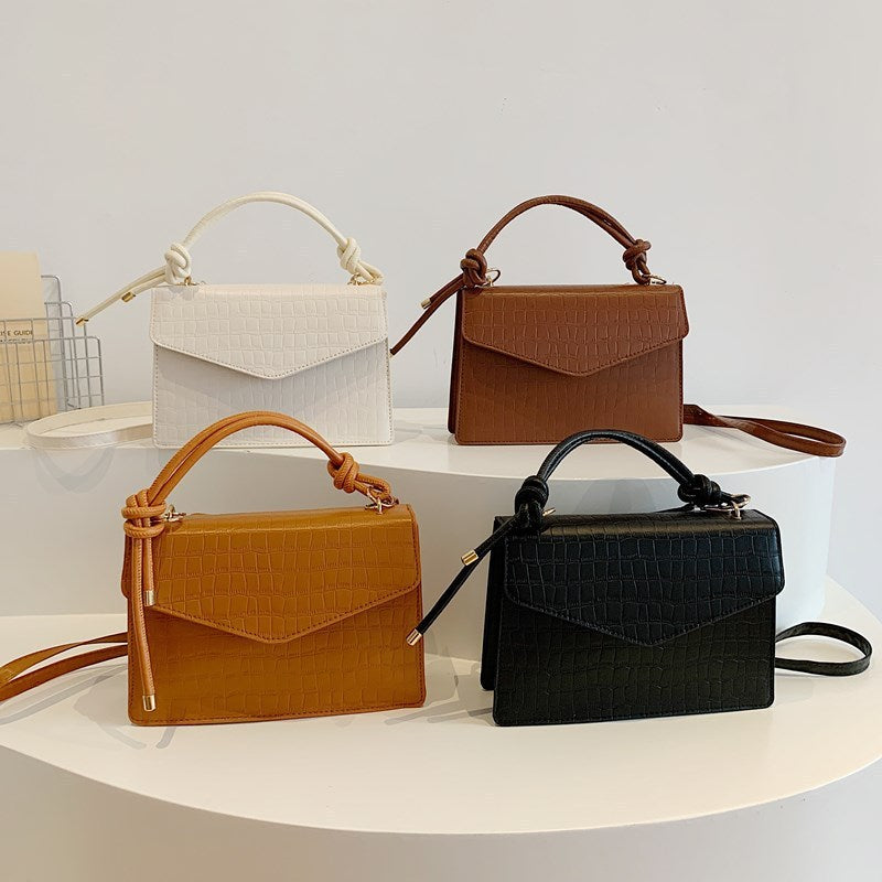 Solid Color Casual Retro Crossbody Portable Shoulder Bag