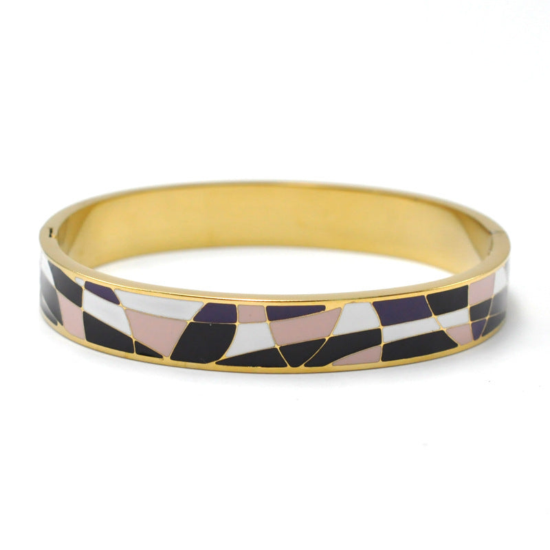 Stainless Steel And Enamel Bracelet