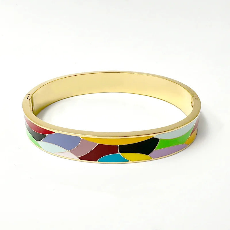 Stainless Steel And Enamel Bracelet