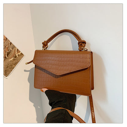 Solid Color Casual Retro Crossbody Portable Shoulder Bag