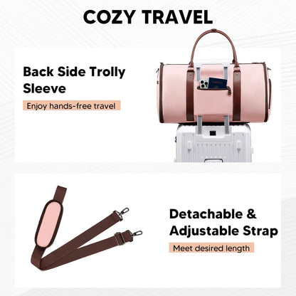 Travel Carrying Clothing Luggage Bag Convertible Garment Bag