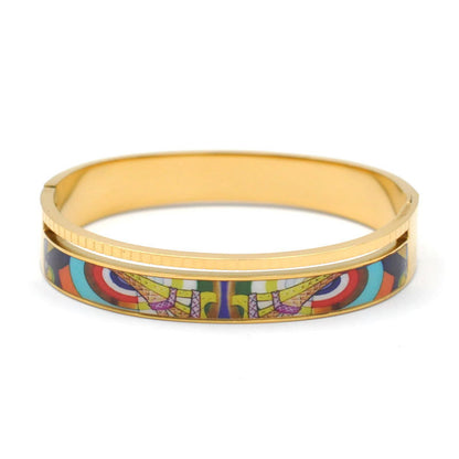 Stainless Steel And Enamel Bracelet