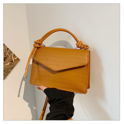 Solid Color Casual Retro Crossbody Portable Shoulder Bag