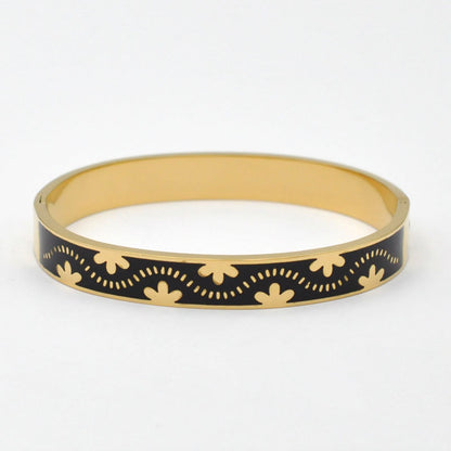 Stainless Steel And Enamel Bracelet