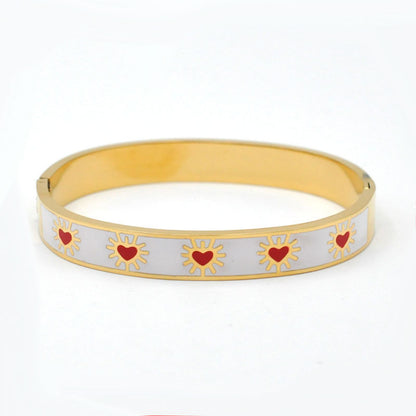Stainless Steel And Enamel Bracelet