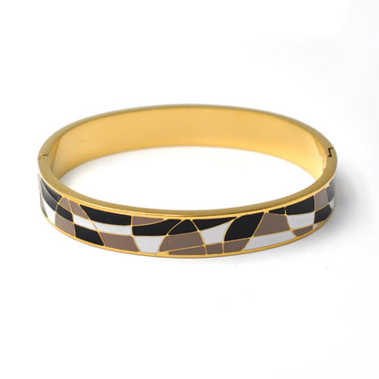 Stainless Steel And Enamel Bracelet